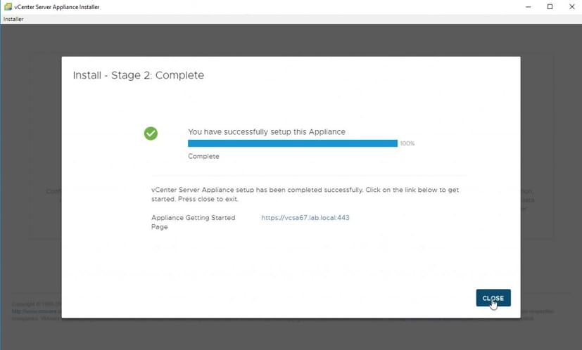 final stage completed