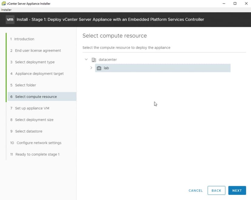 select computer resources