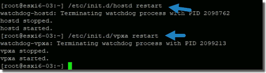 Restart ESXi Management Agents via SSH