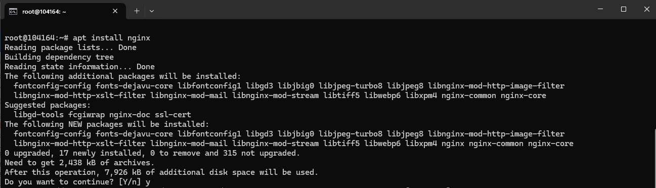 install nginx