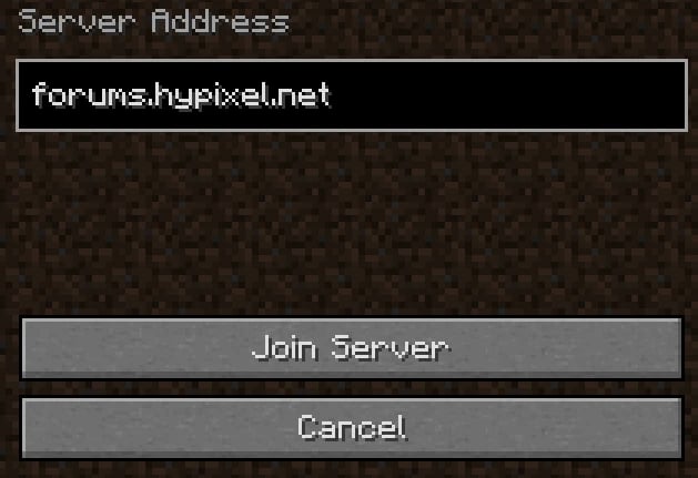 Use the Hypixel IP Address to Access the Server