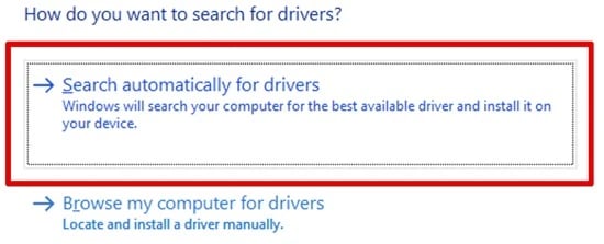 search automatically for drivers
