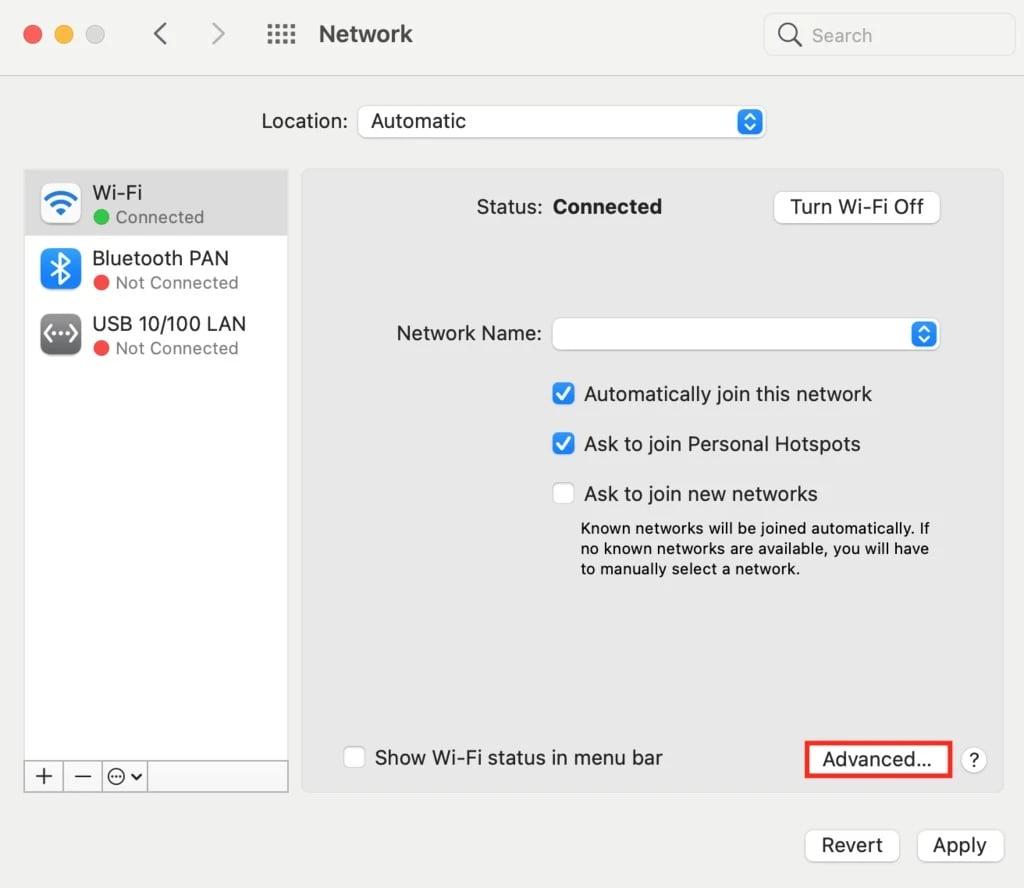 Renew the IP Address on Mac