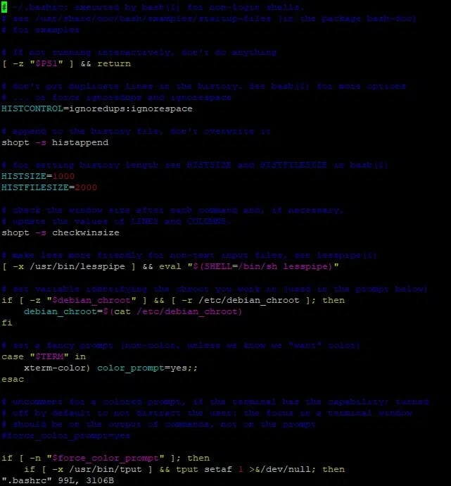 How to Open .Bashrc and Save a File