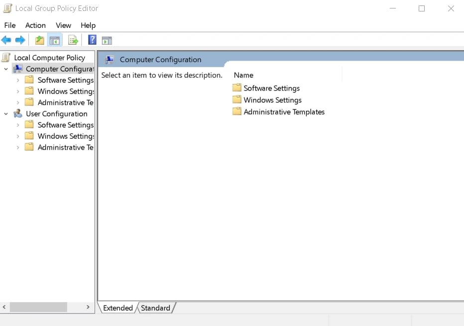 Navigate to Computer Configuration