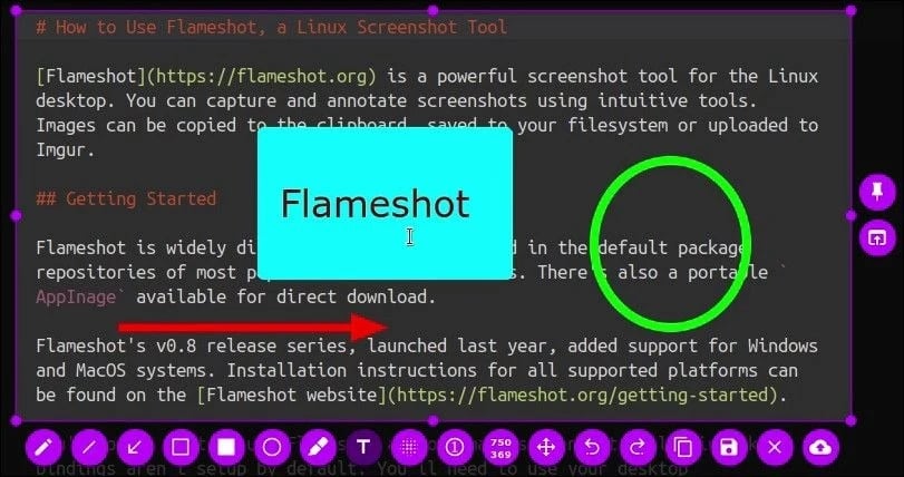 Creating Screenshots with Flameshot