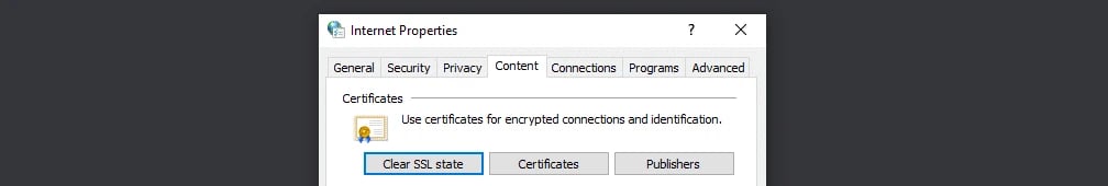 Wipe your computer’s SSL state