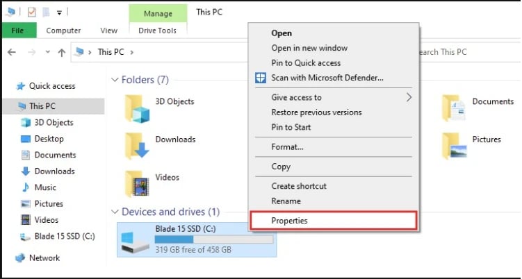 Run CHKDSK from File Explorer