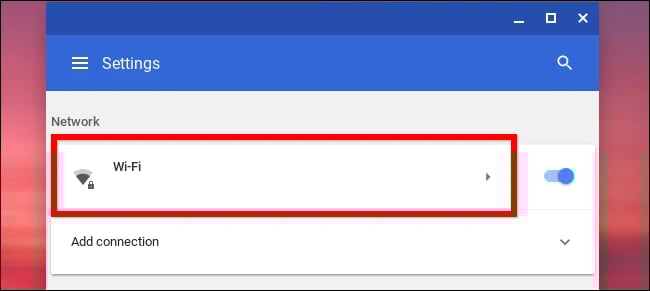 Access Wi-Fi Settings