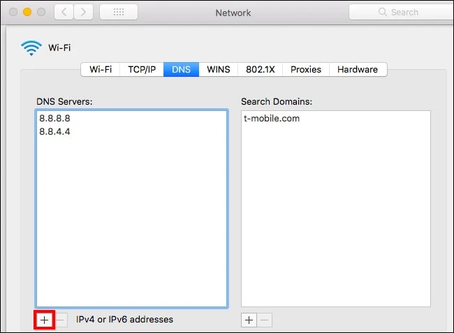 Open DNS Settings