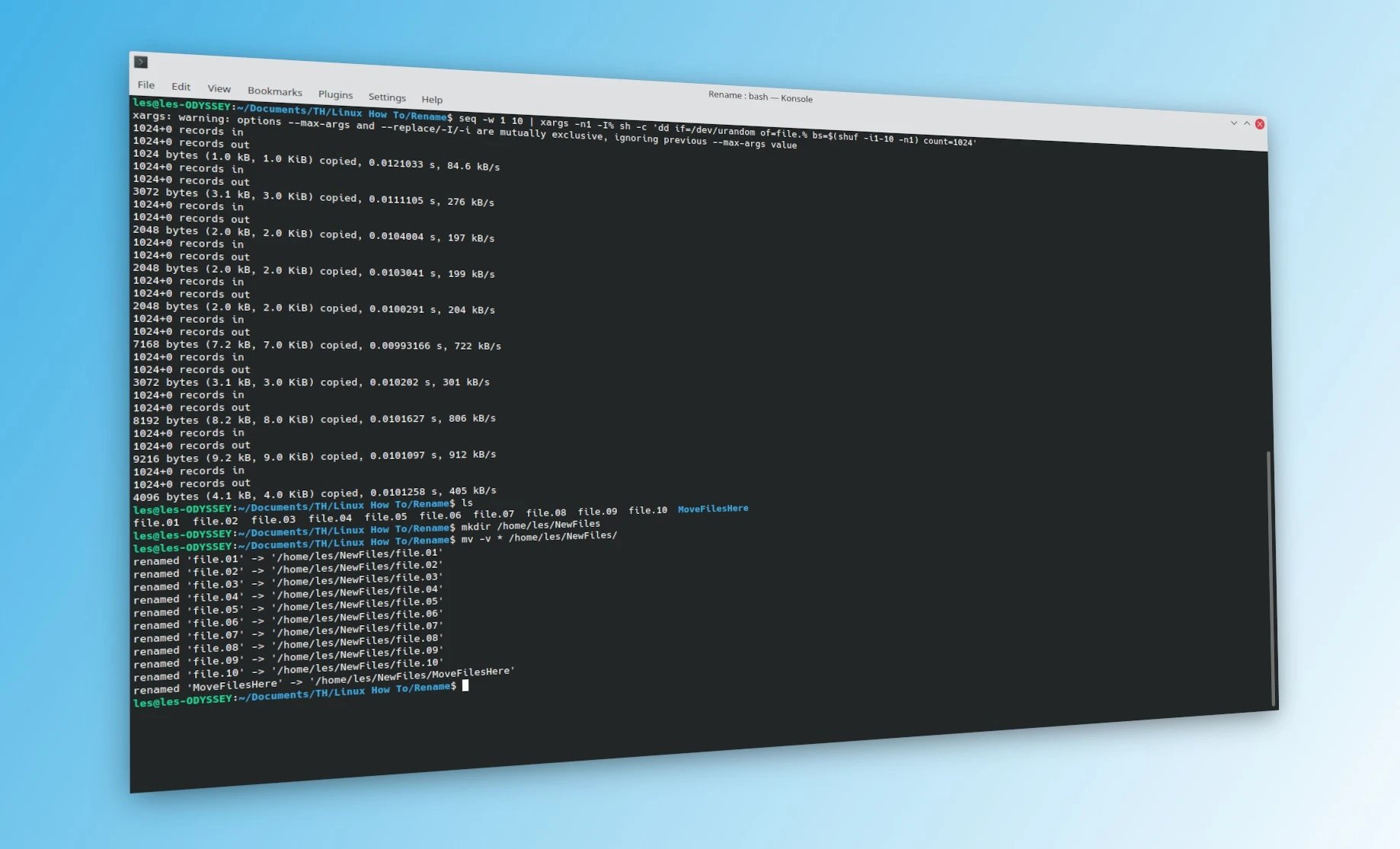 How Centos move file