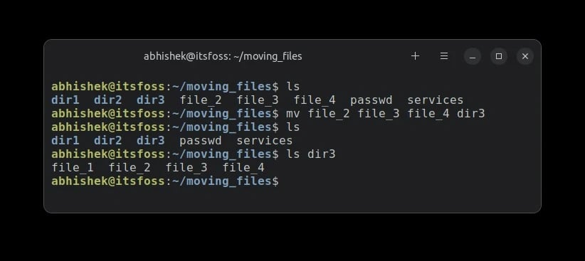 How ubuntu move file