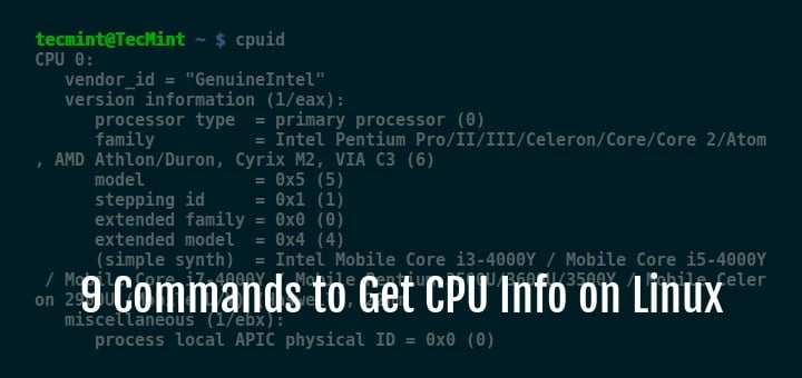 Linux Commands to Check CPU Information 