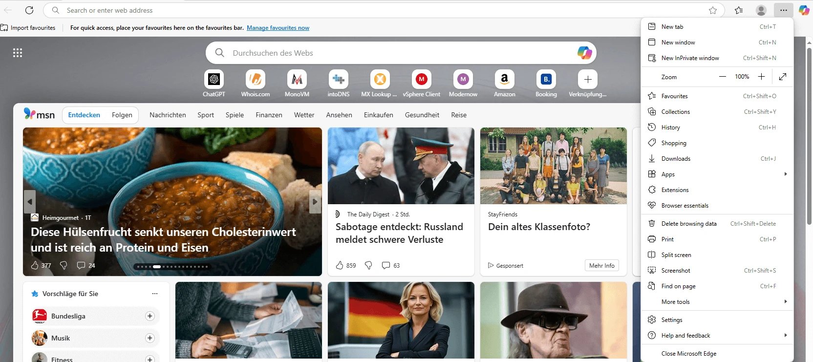 clear browser cache in Edge