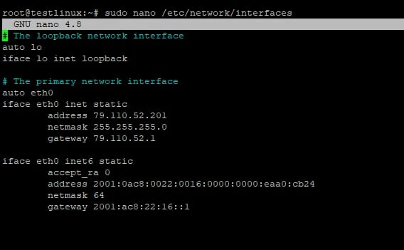 Edit the Network Configuration File