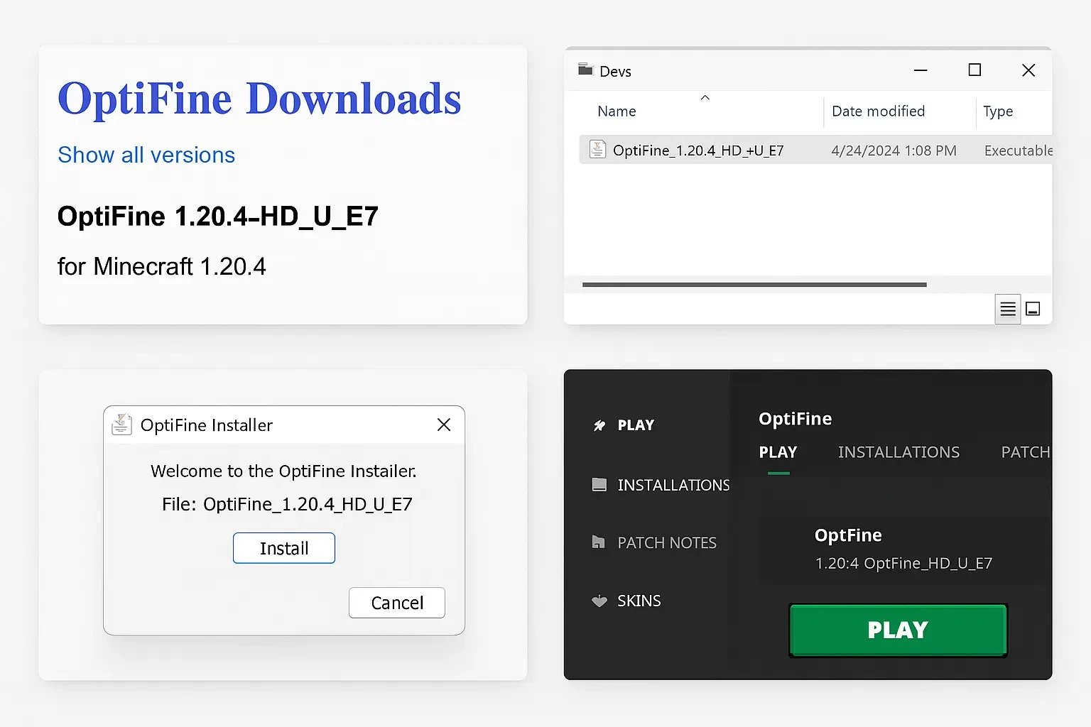 Download OptiFine