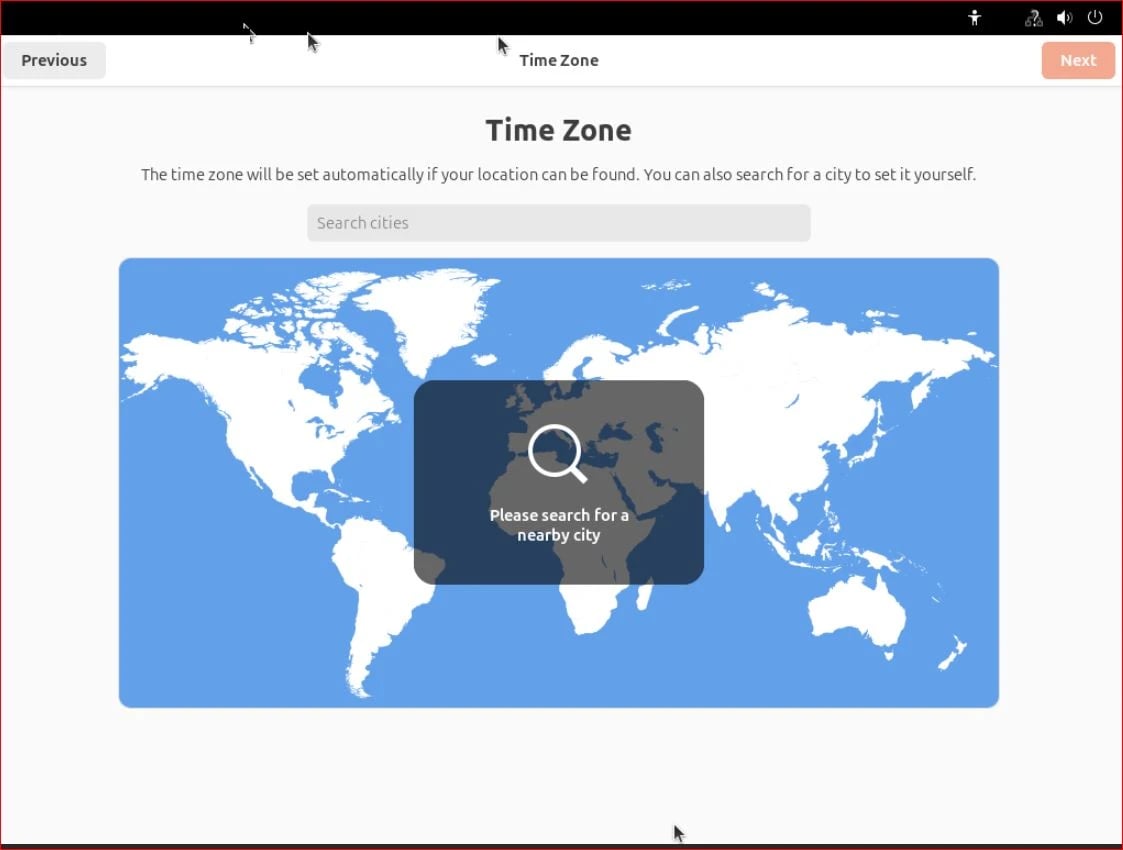 Time Zone Selection