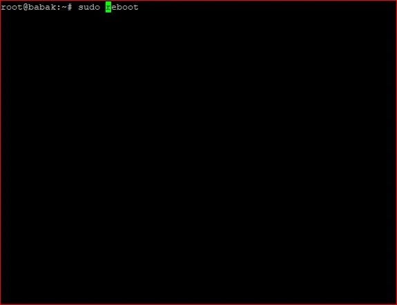 sudo reboot