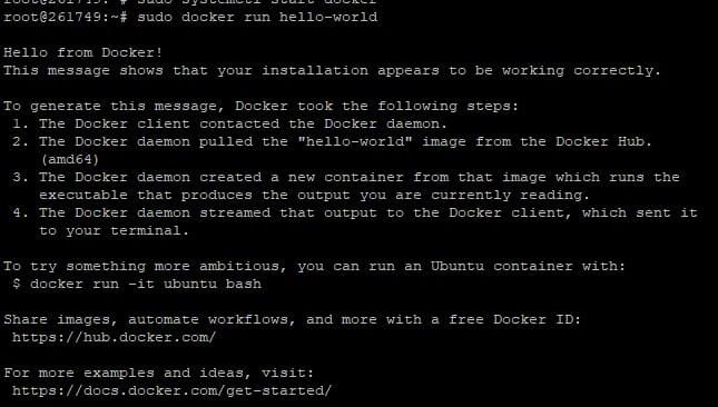 docker run hello-world
