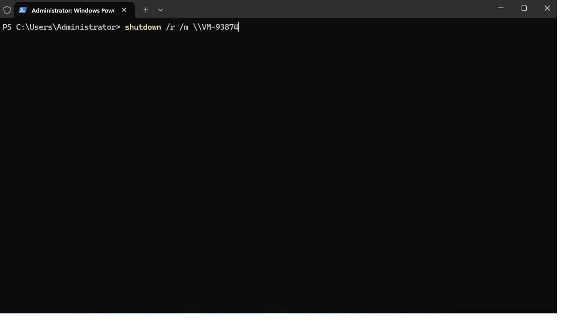 restart a remote server