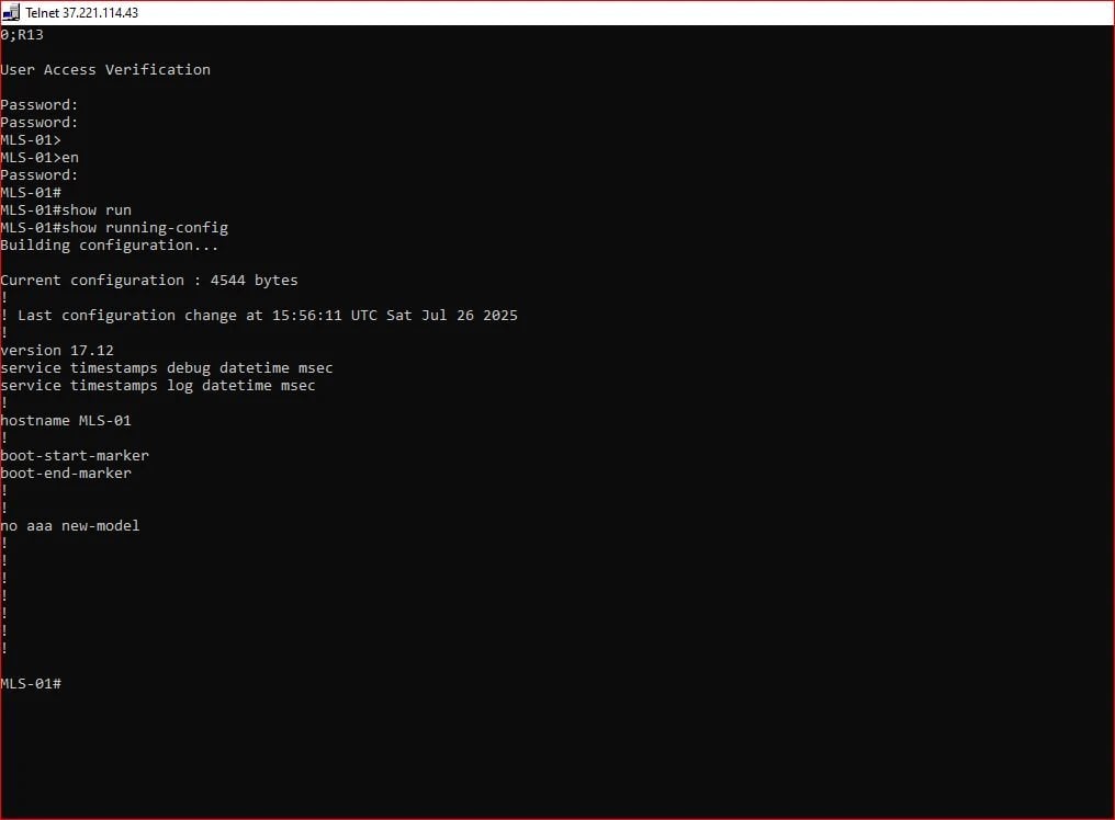 Cisco CLI Interface
