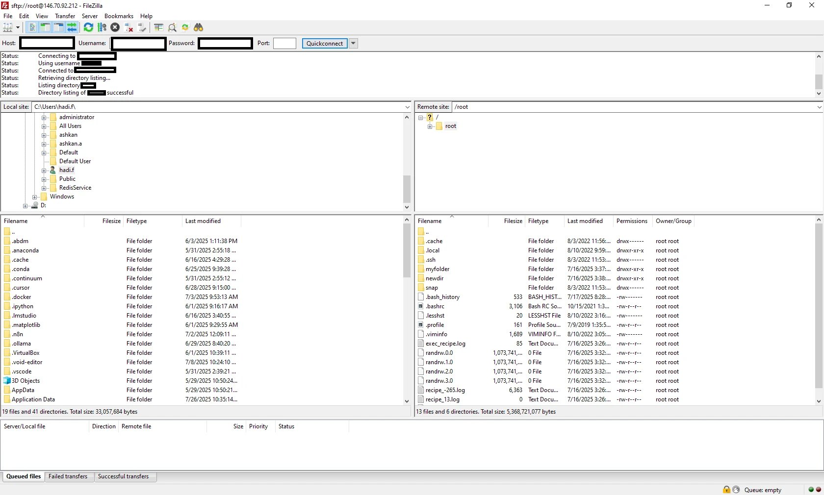 FileZilla SFTP