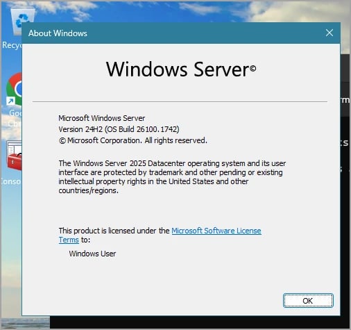 Post-Upgrade windows server