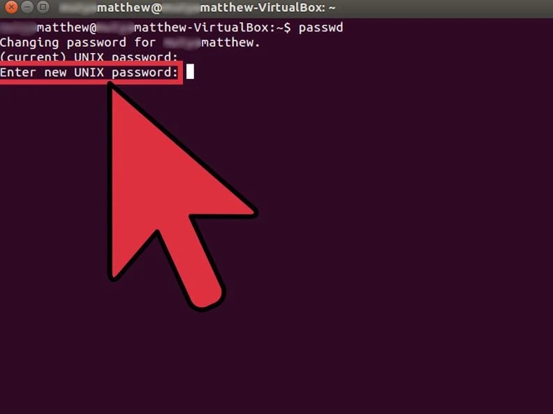 Change Password Using Terminal