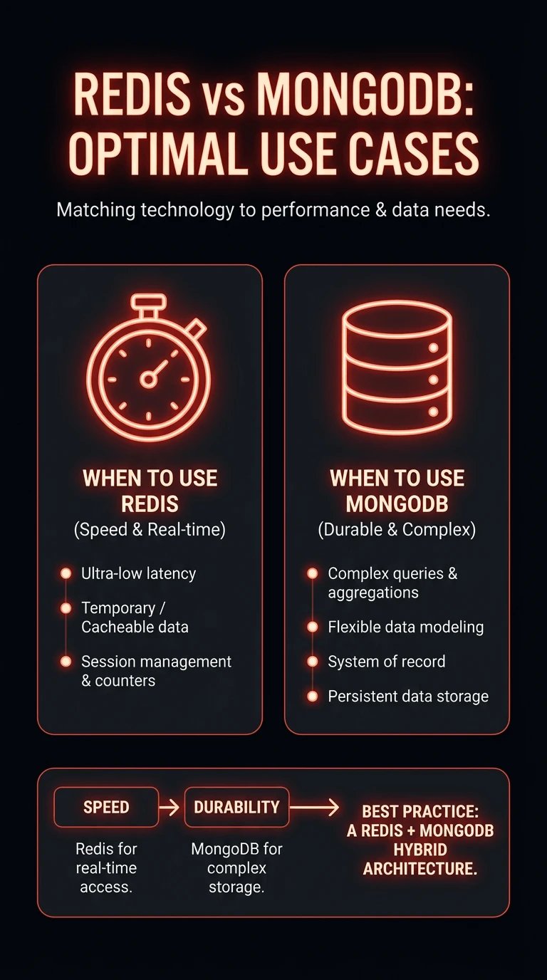 When to Use Redis vs MongoDB