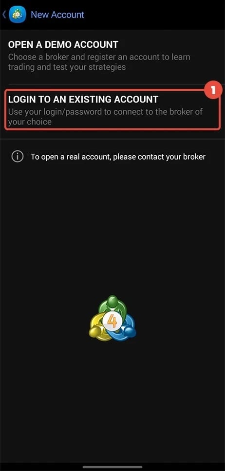 Open the accounts section