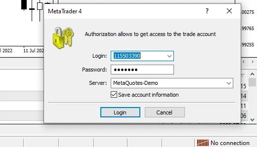 Incorrect login details