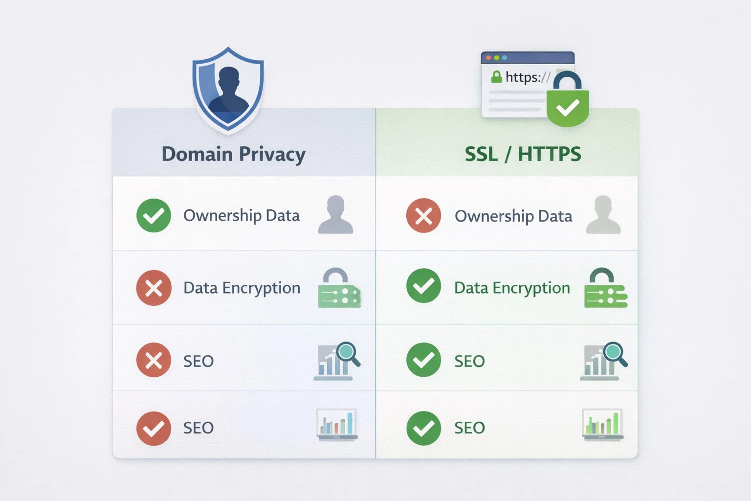 Domain Privacy vs SSL (Common Confusion)
