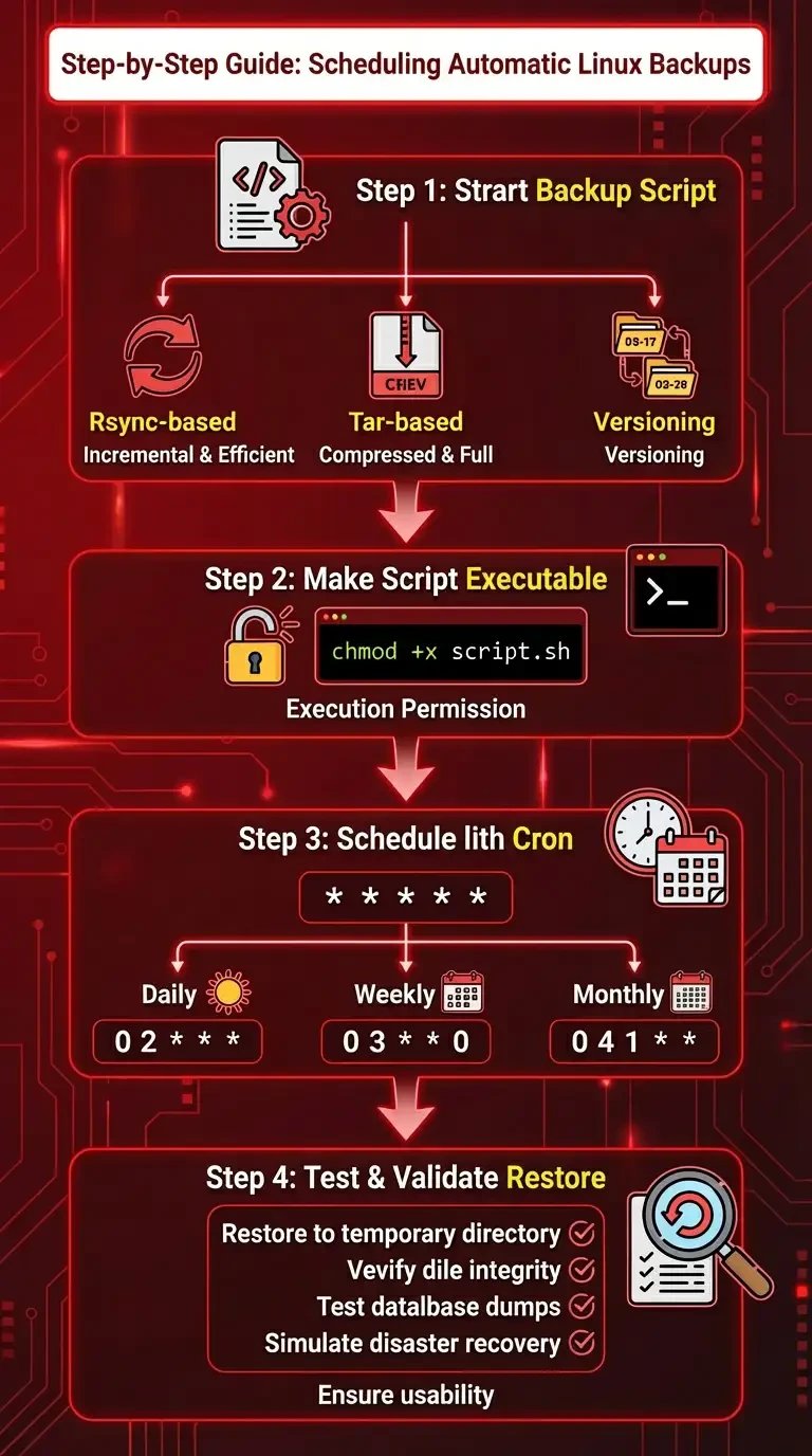 How to Schedule Automatic Backups for Linux Server