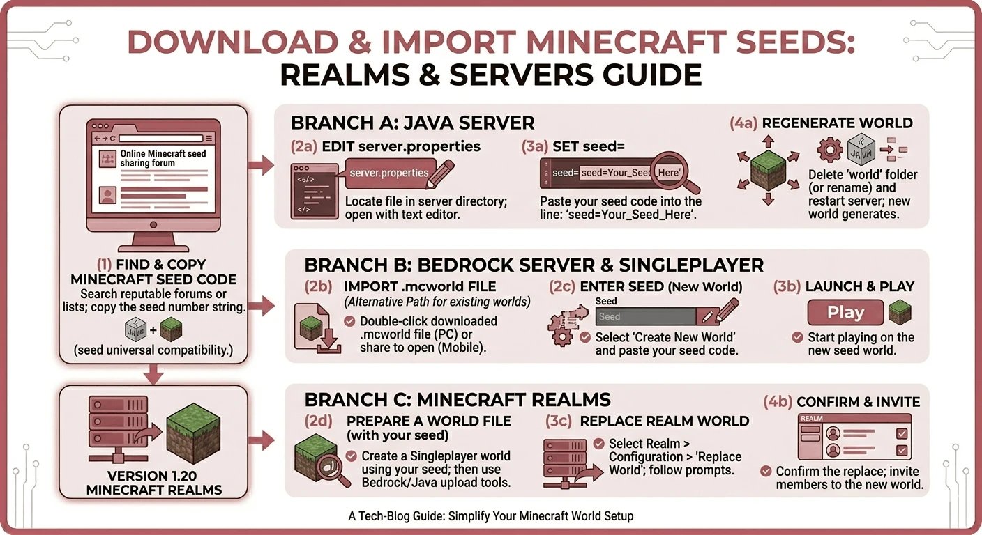 How to download and import Minecraft seeds for Realms and multiplayer servers