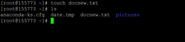 touch command
