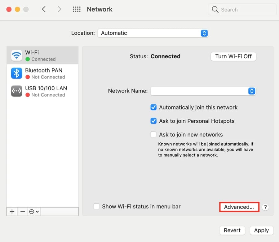 Renew the IP Address on Mac