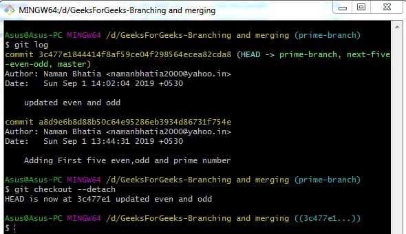 Checkout New Branch from Specific Commit
