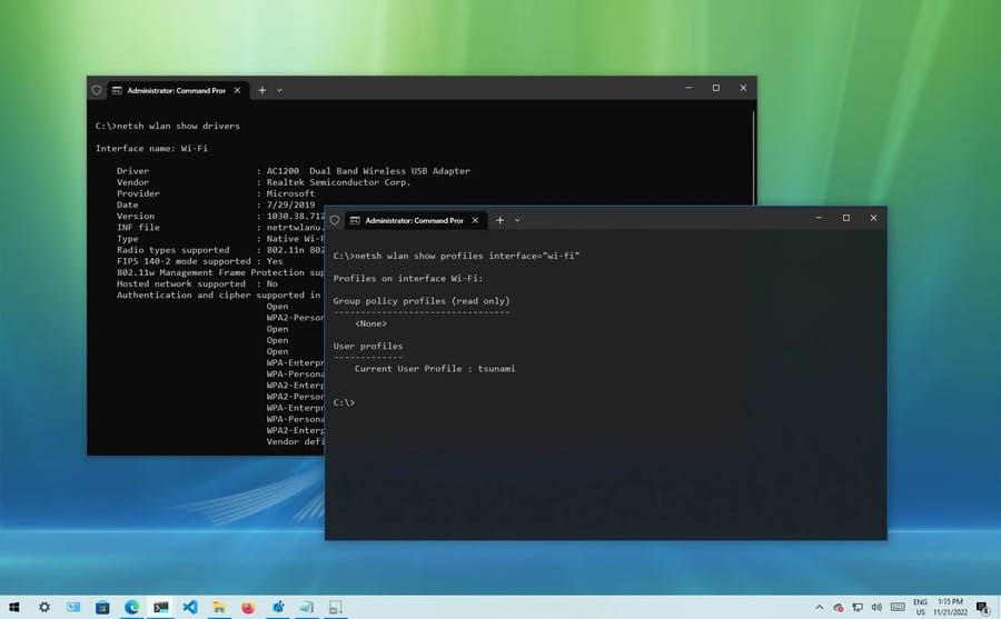 How to find SSID on Windows