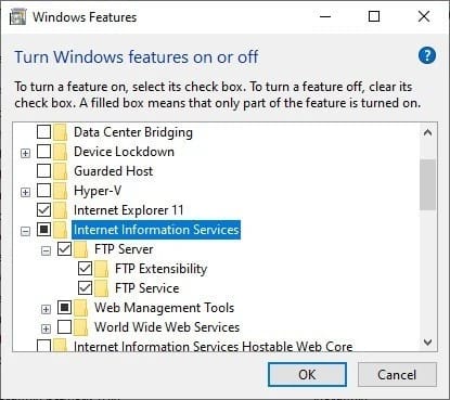 Enable FTP Server