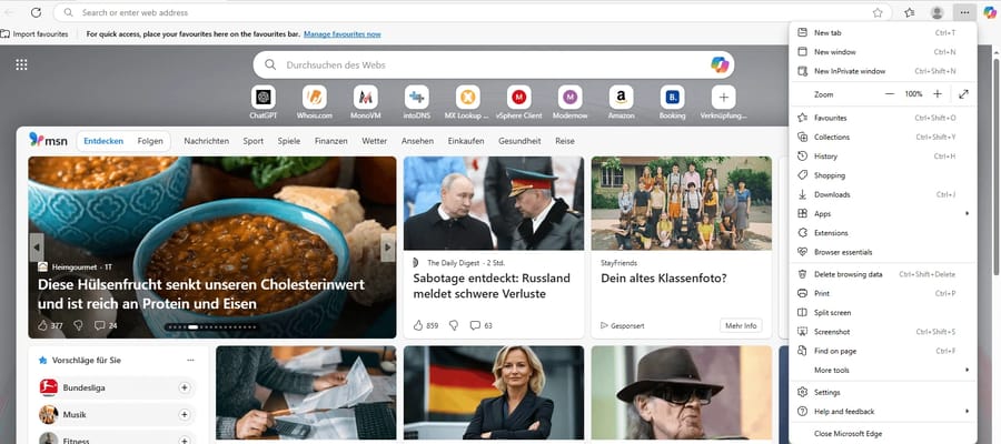 clear browser cache in Edge