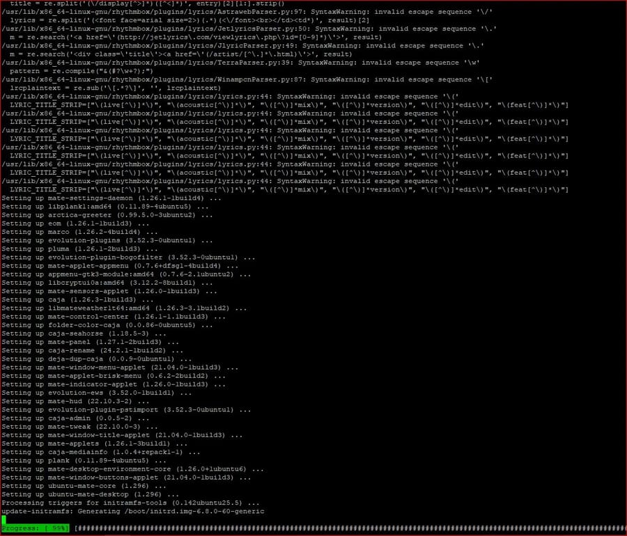 mate final installing