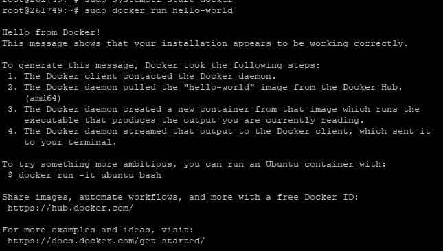 docker run hello-world