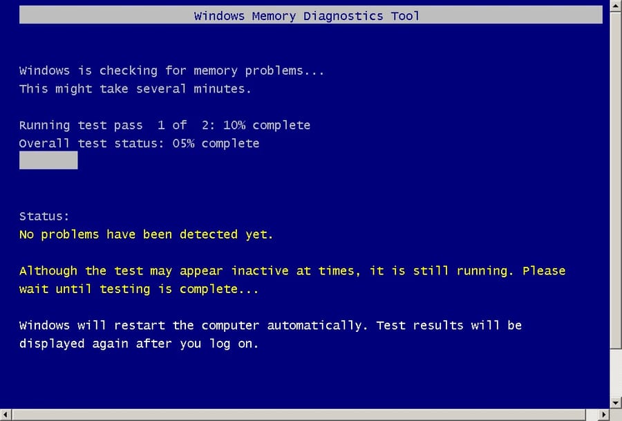 Windows Memory Diagnostic