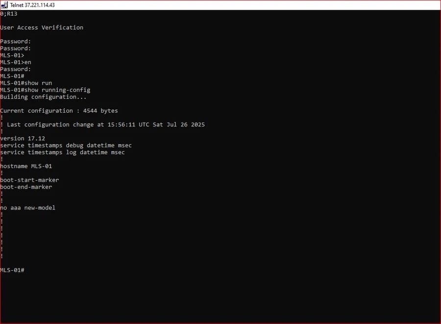 Cisco CLI Interface