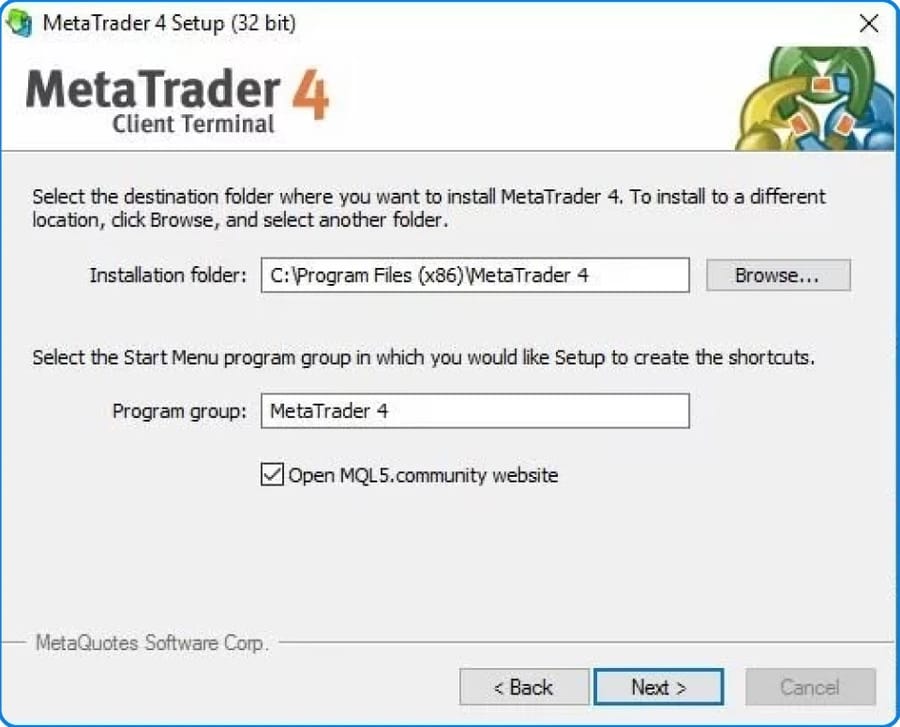 MetaTrader 4 Windows