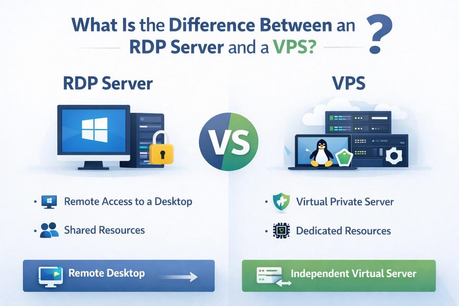 Difference Between an RDP Server and a VPS