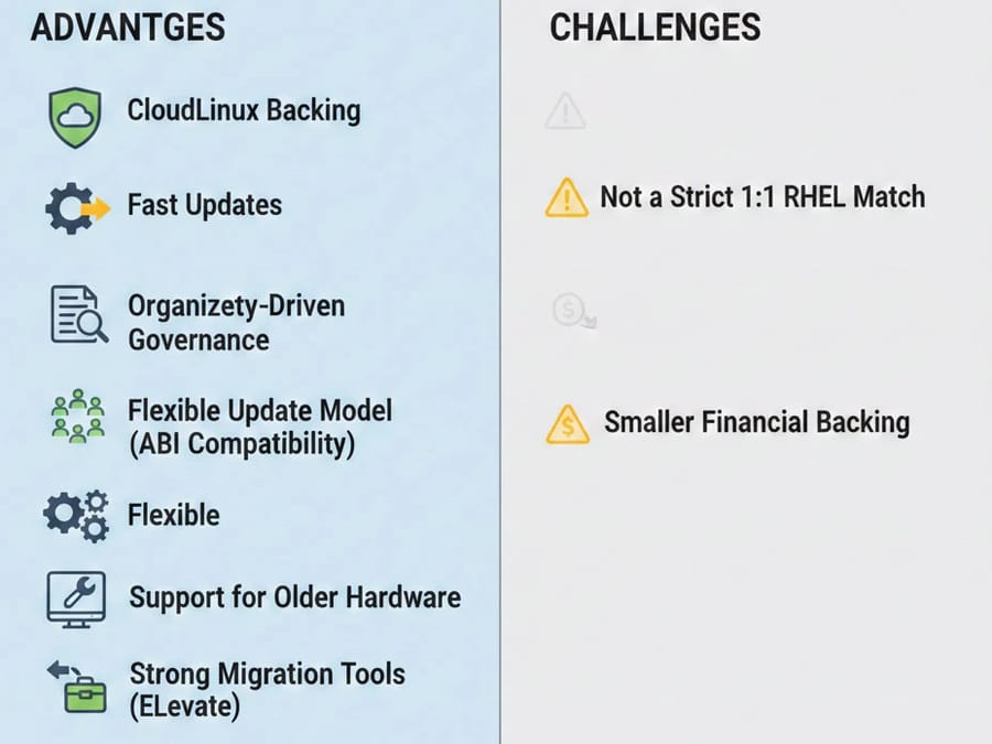 Advantages and Disadvantages of AlmaLinux