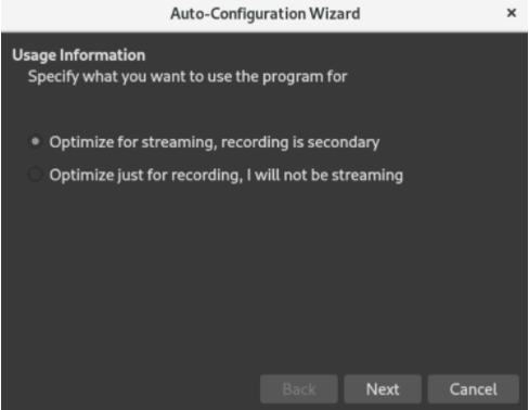 OBS Configuration for Streaming