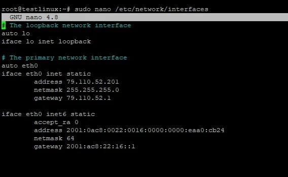 Edit the Network Configuration File